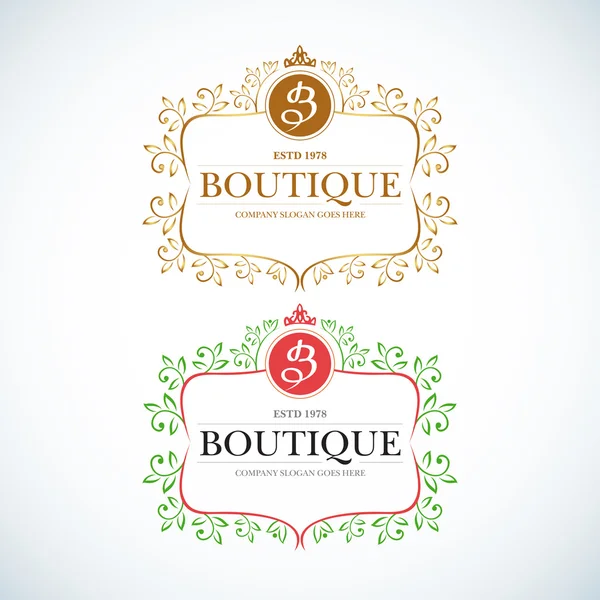 Boutique Luxury Vintage Logos. — Διανυσματικό Αρχείο