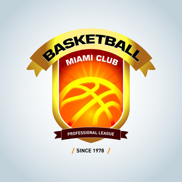 Баскетбольный золотой логотип
 