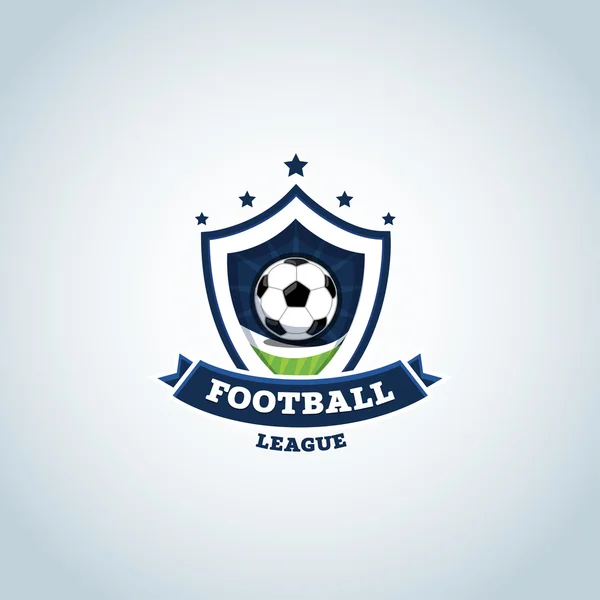 Logo de la insignia de fútbol — Vector de stock