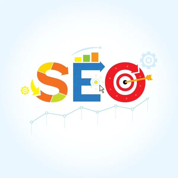 SEO. optimalizace pro vyhledávače — Stockový vektor