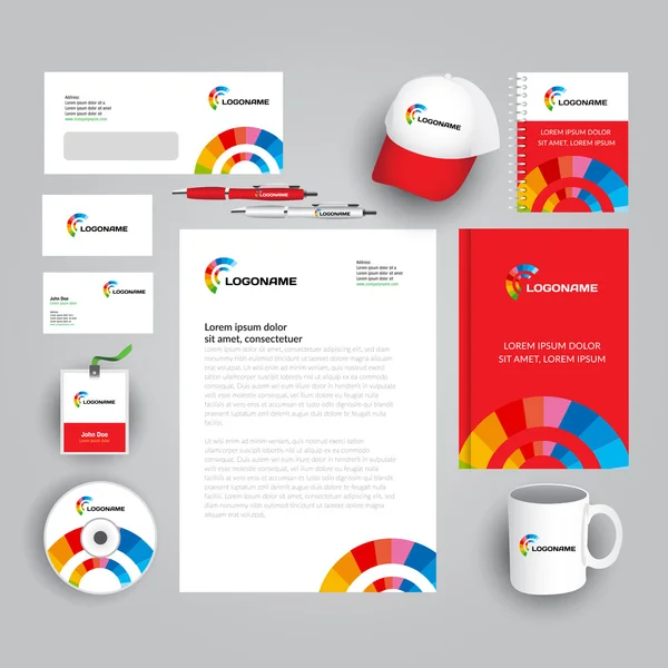 Vorlage zur Corporate Identity — Stockvektor