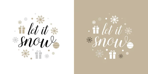 放雪吧！圣诞卡 — 图库矢量图片