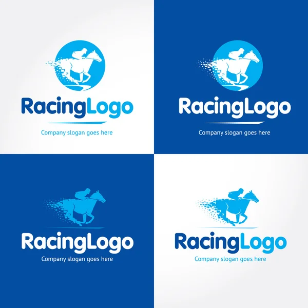 Коні гонки логотип — стоковий вектор