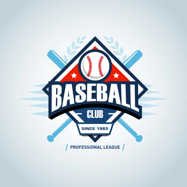 Insigne de sport de baseball logo design — Image vectorielle