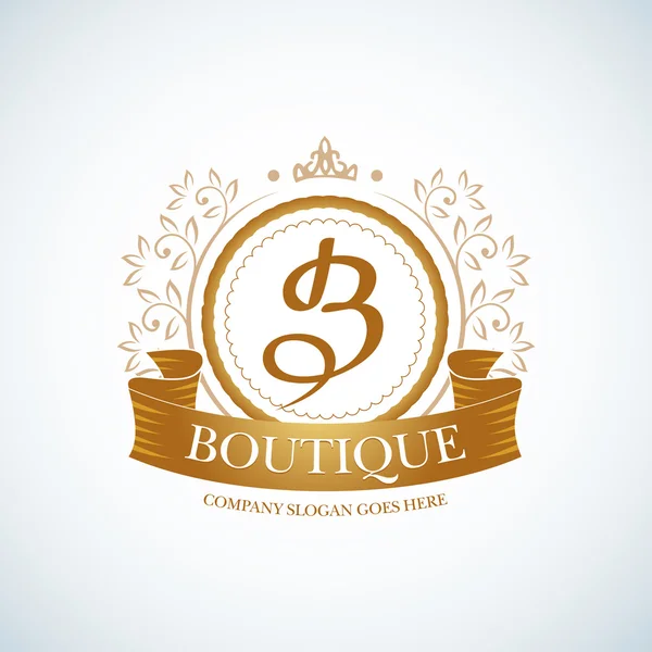 Boutique luxe Vintage logo. — Stockvector