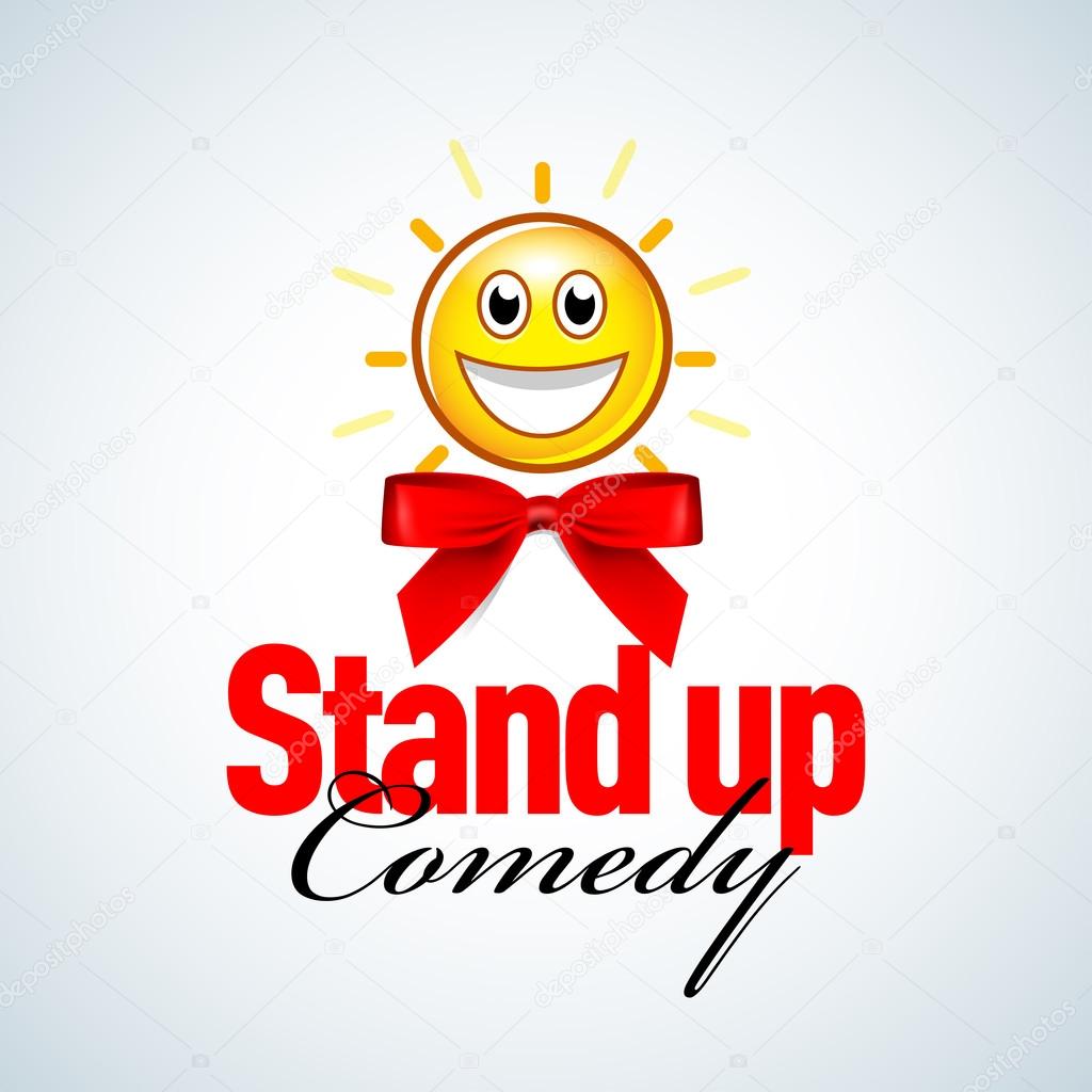Stand up comedy logo, badge, emblem. Isolated vector illustrations.