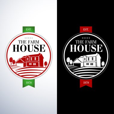 Retro, vintage Farm House logosu