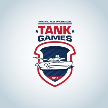 Tank tema logo türü şablonu 