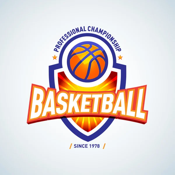 Basketball logo template — Stock Vector