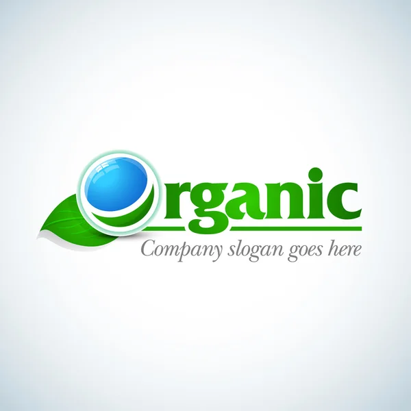 Organic logo design concept template — ストックベクタ