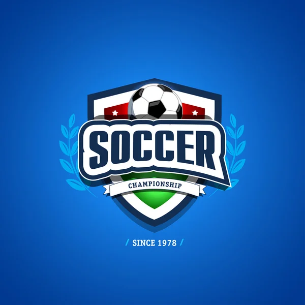Fútbol, logo de fútbol — Archivo Imágenes Vectoriales