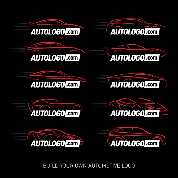 Logotypes de voiture Silhouette — Image vectorielle