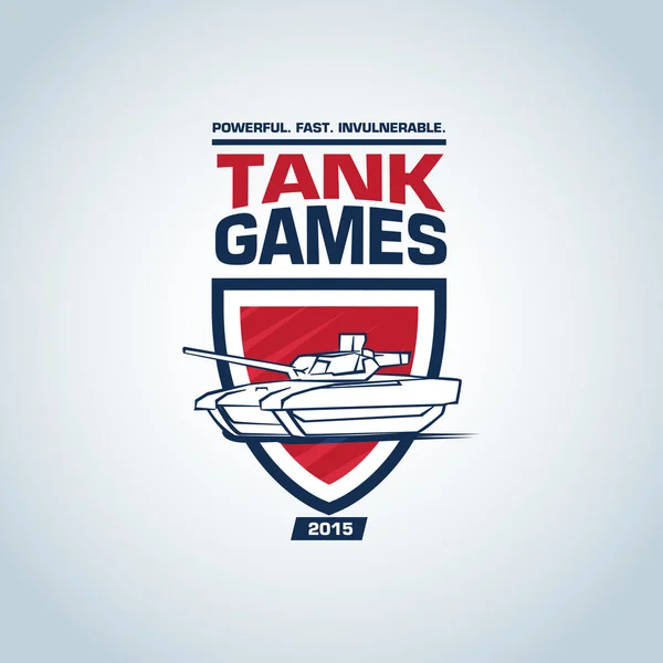 Tank logo şablonu — Stok Vektör
