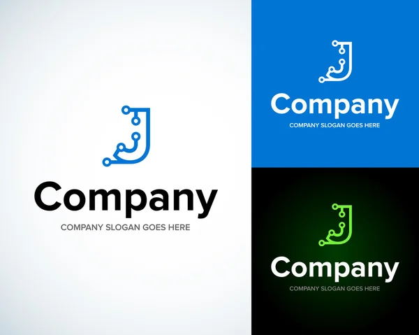 Logotipo moderno e elegante com letra J — Vetor de Stock