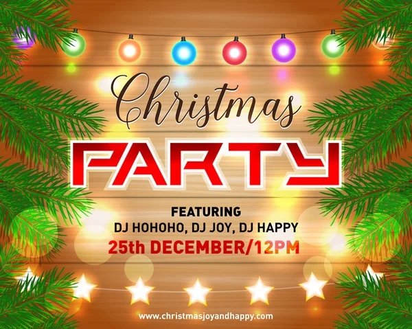 Christmas night party poster — Stockový vektor