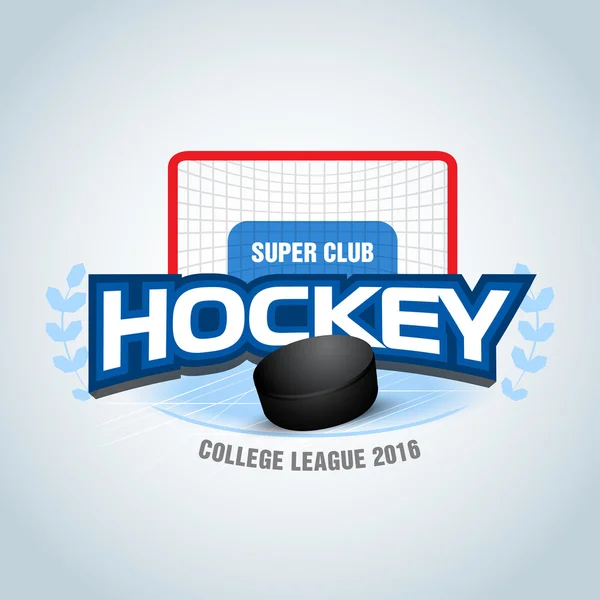 Hockey sport team logotype — Stock Vector