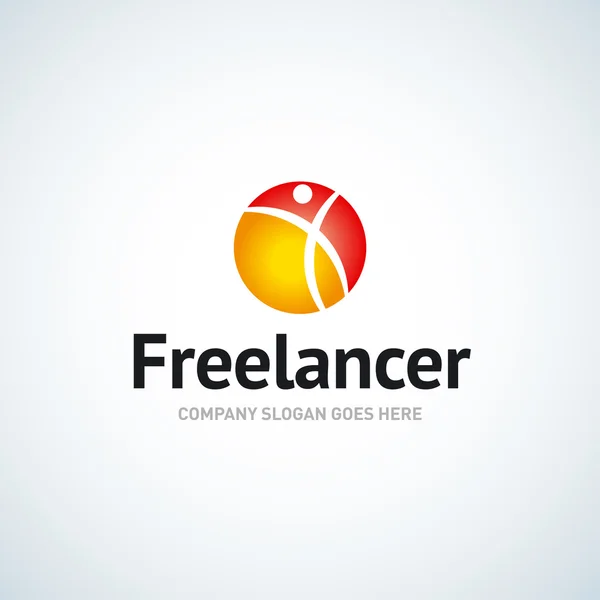 Modello logo freelance — Vettoriale Stock