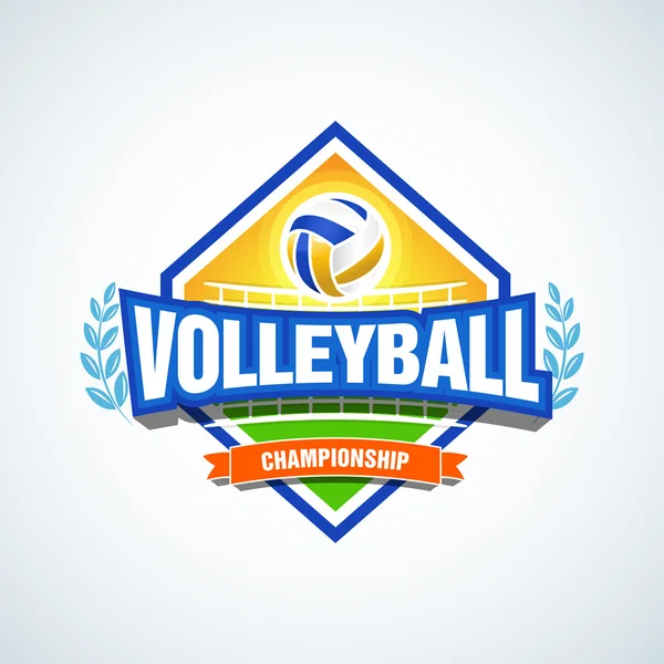 Modelo de logotipo da equipe de voleibol — Vetor de Stock