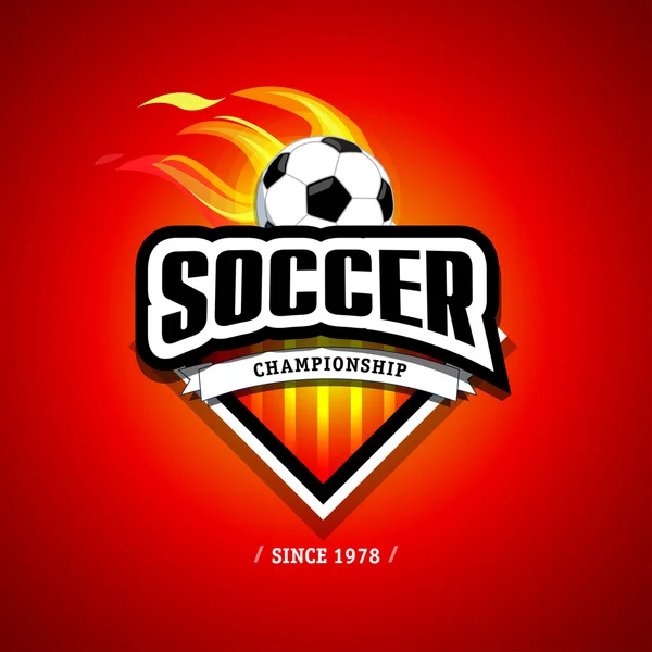 Fútbol, logo de fútbol — Vector de stock