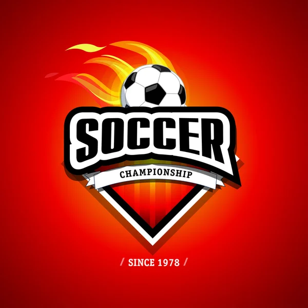 Fútbol, logo de fútbol — Vector de stock