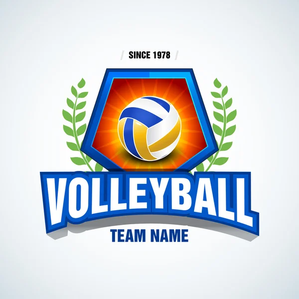 Volleyboll team logo mall — Stock vektor