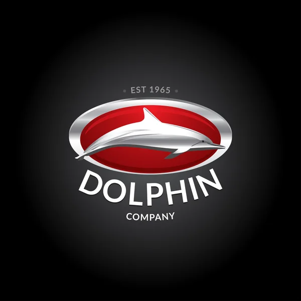 Dolphin logo template — Stock Vector