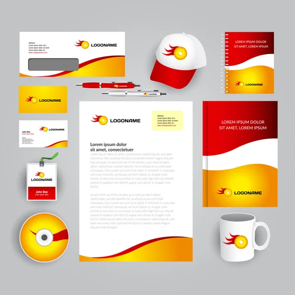 Vorlage zur Corporate Identity — Stockvektor