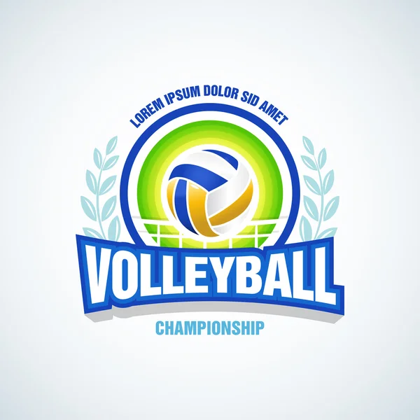 Modelo de logotipo da equipe de voleibol — Vetor de Stock