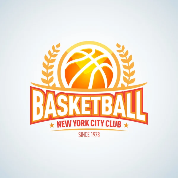 Plantilla logo baloncesto — Archivo Imágenes Vectoriales