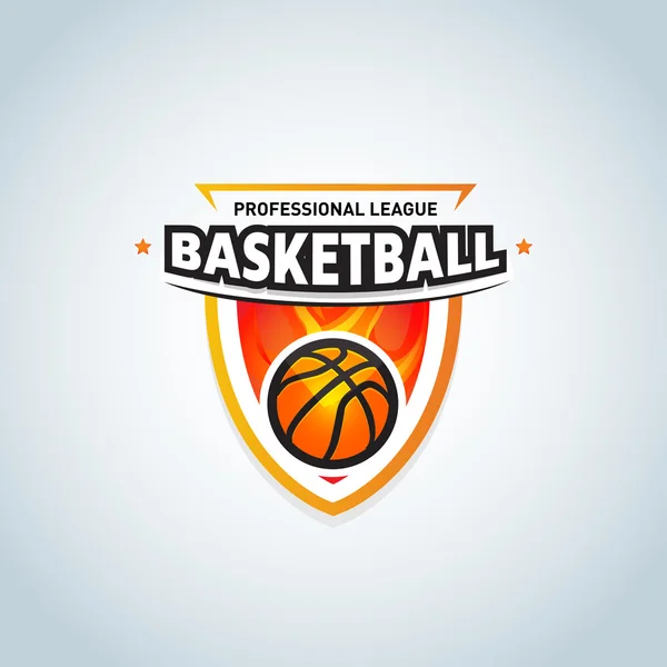 Basketbal logo sjabloon — Stockvector