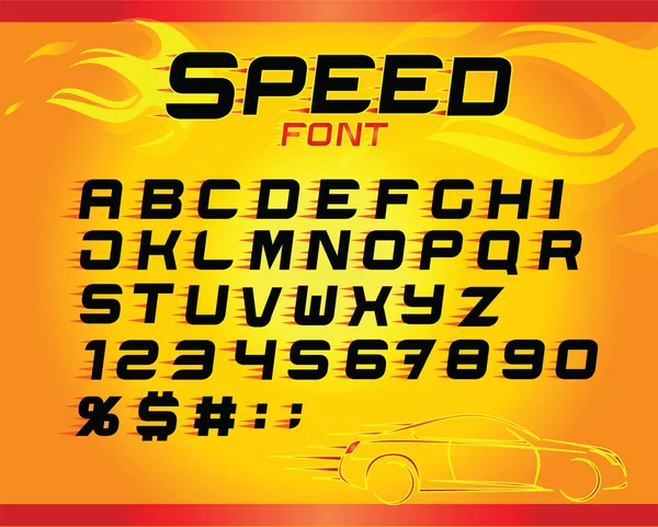 Fast speed english alphabet letters Royalty Free Stock Vectors