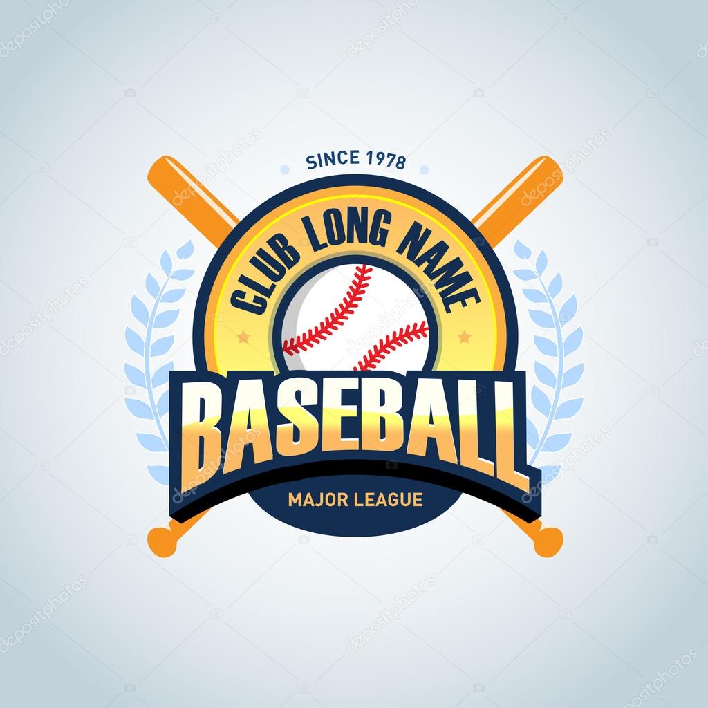 Baseball sports logo, label, emblem.
