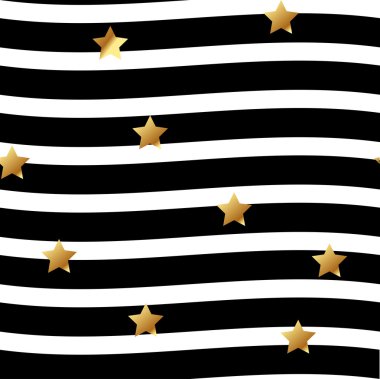 Altın yıldızlı kusursuz desen 