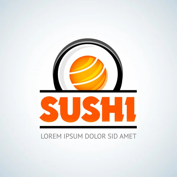 Modelo de logotipo de sushi — Vetor de Stock