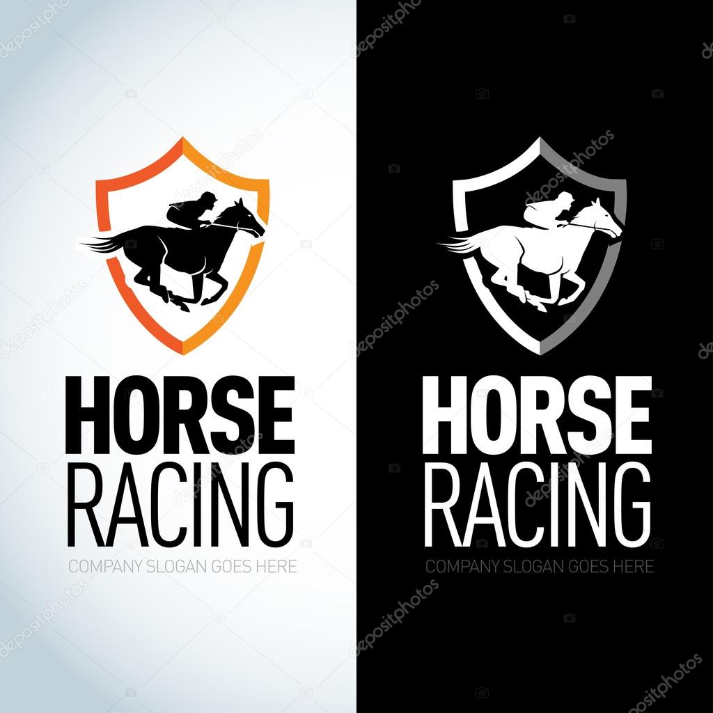 Vector illustration of Horse Racing logo set