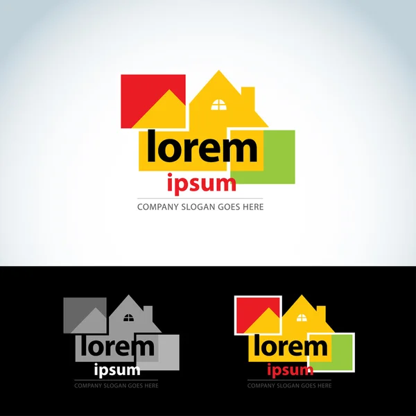 Logo maisons de construction — Image vectorielle