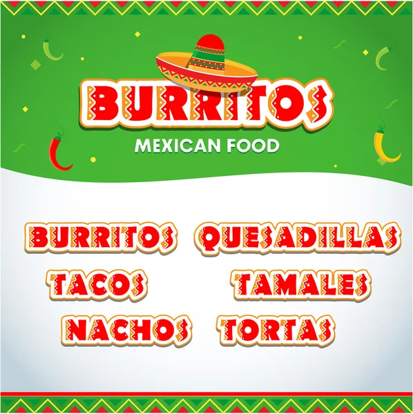 Mexican food stickers — Stock Vector