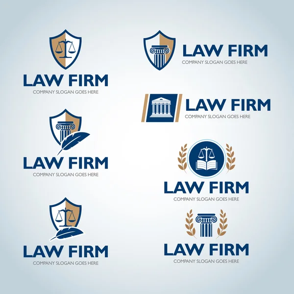 Lawyer logo design templates — Stock Vector