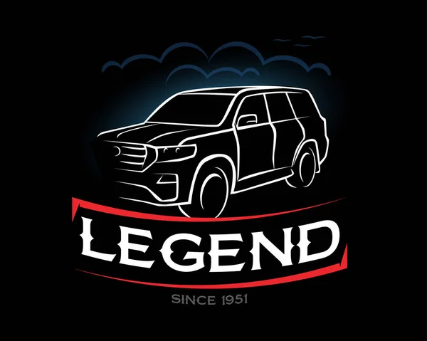 Legende Shirt Sinds 1951 Toyota Land Cruiser 200 Vintage Kunst Vectorbeelden