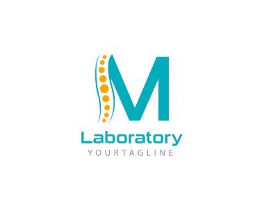M Laboratuvarı Logo Şablonu Tasarım Vektörü, Bu tasarım logo veya simge için uygundur. Renk ve metin kolayca değiştirilebilir.