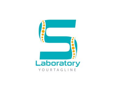S Laboratuvarı Logo Şablonu Tasarım Vektörü, Bu tasarım logo veya simge için uygundur. Renk ve metin kolayca değiştirilebilir.