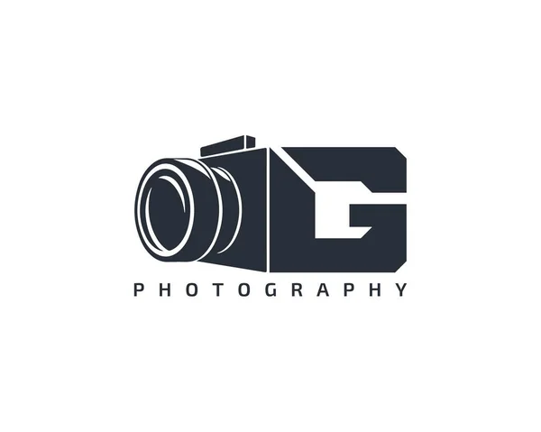 Letter Camera Logo Sjabloon Camera Logo Pictogram Witte Achtergrond Trendy — Stockvector