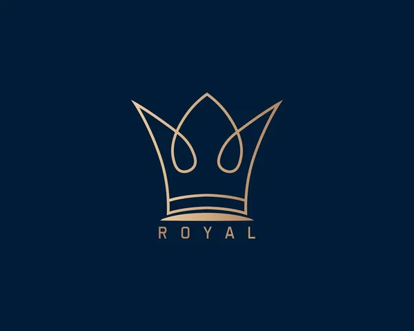 Crown Royal Golden Logo Design Can Used Sign Icon Symbol — Archivo Imágenes Vectoriales