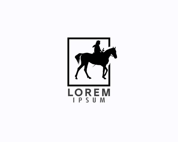 Riding Horse Logo Design Can Used Sign Icon Symbol Full — Stock Vector