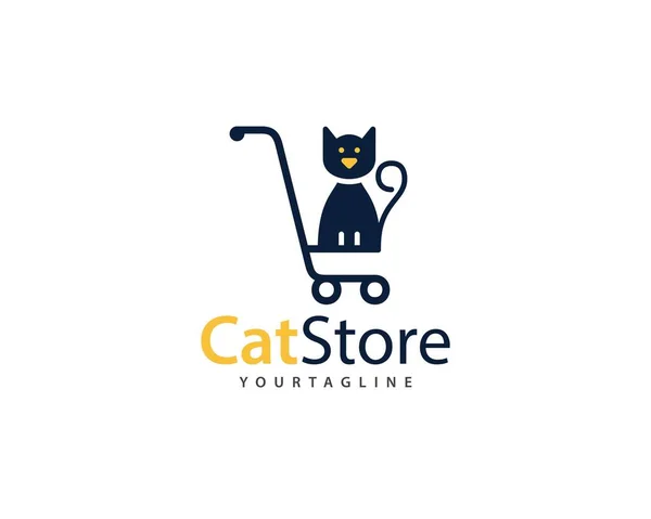 Catstore Brand Cats Store Pets Logo Can Used Cat All — Stockový vektor