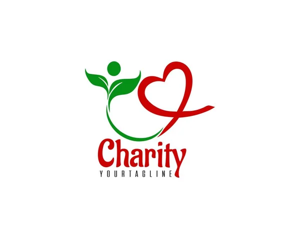 Charity Help Logo Can Used Sign Icon Symbol Full Layered — Vettoriale Stock