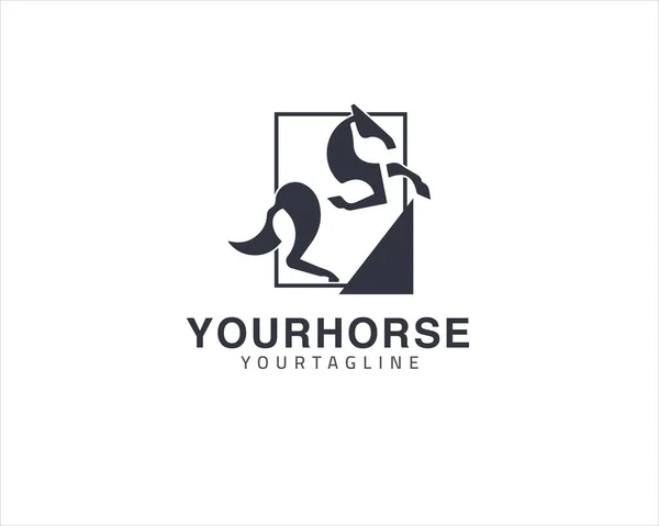 Creatief Horse Logo Ontwerp Uniek Dier Concept Kan Worden Gebruikt — Stockvector