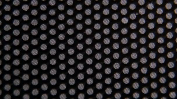 Rotation Black Rubber Background Black Synthetic Foam Macro Shot Abstract — Stock Video
