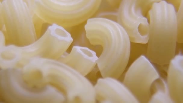 Sfondo Pasta Cruda Italiana Maccheroni Vista Dall Alto Della Pasta — Video Stock