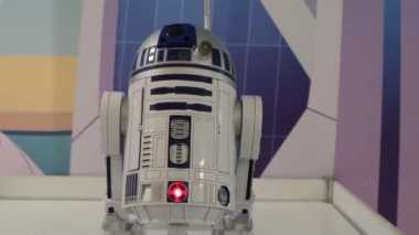 New York Birleşik Devletleri 'ndeki bir sergide Retro Robot. 15 Temmuz 2021